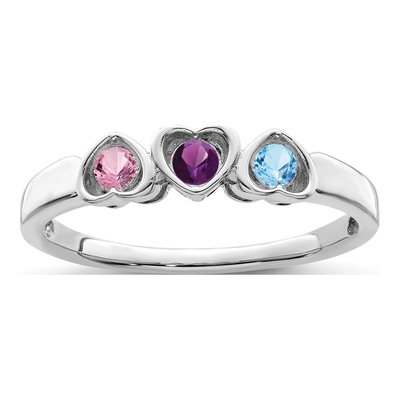 14K White Gold Family Ring – view 2