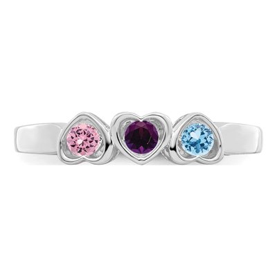 14K White Gold Family Ring – view 5