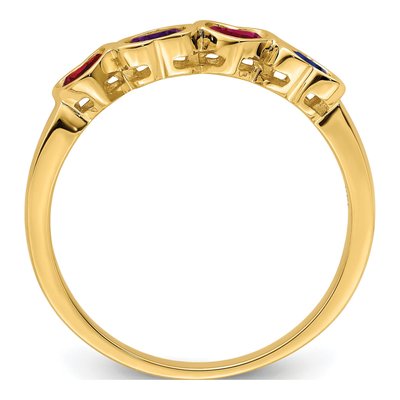 14K Yellow Gold 4-Stone Mother's Ring – view 3