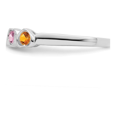 Sterling Silver or 14K White Gold Family Ring Mounting – view 4
