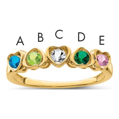 14K Yellow Gold Family Ring Mounting – view 2