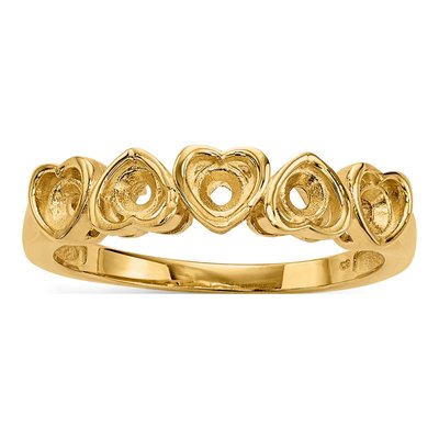14K Yellow Gold Family Ring Mounting – view 6