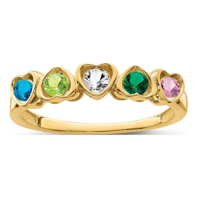 14K Yellow Gold Family Ring Mounting