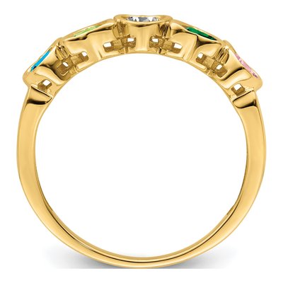 14K Yellow Gold Custom Family Ring – view 3