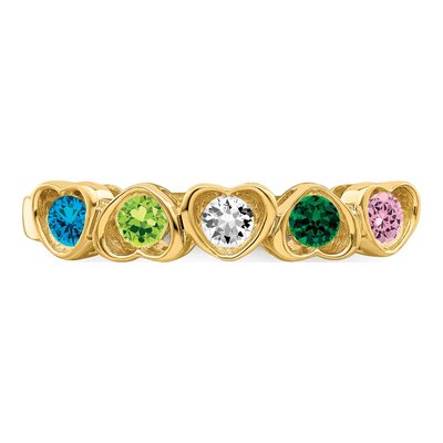 14K Yellow Gold Custom Family Ring – view 5