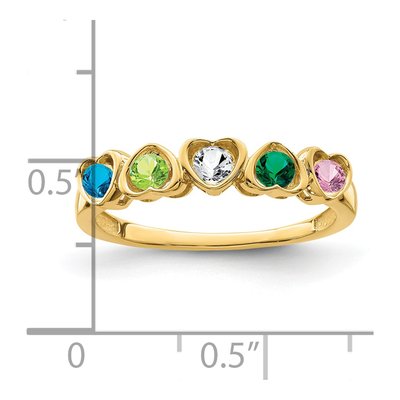 14K Yellow Gold Custom Family Ring – view 6