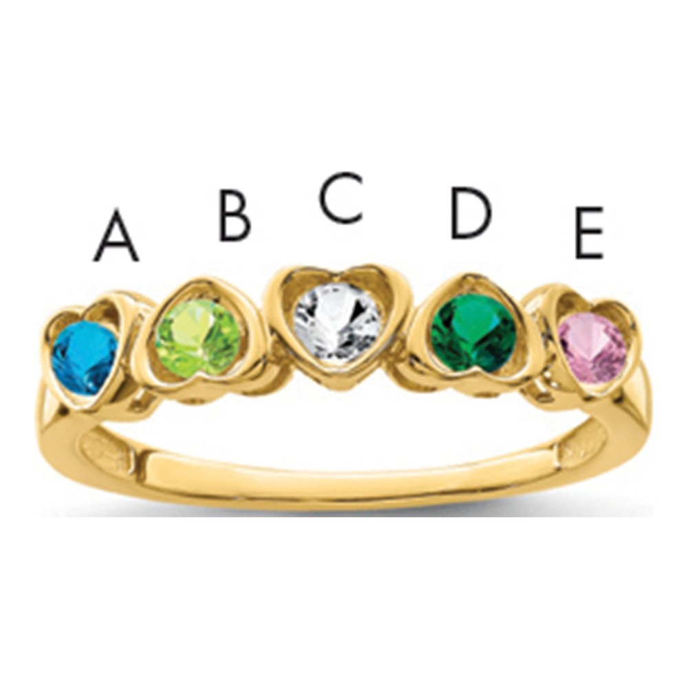 14K Yellow Gold Custom Family Ring