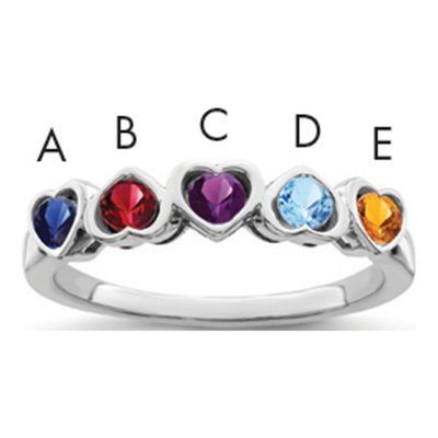 14K White Gold Family Ring Mounting – view 2
