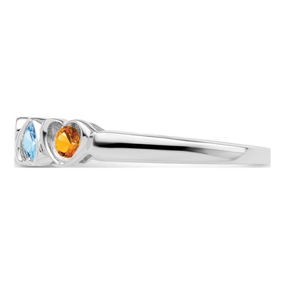 14K White Gold Personalized Family Ring – view 4