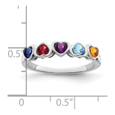 14K White Gold Personalized Family Ring – view 6