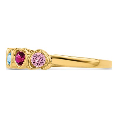 14K Yellow Gold Custom Family Ring – view 4