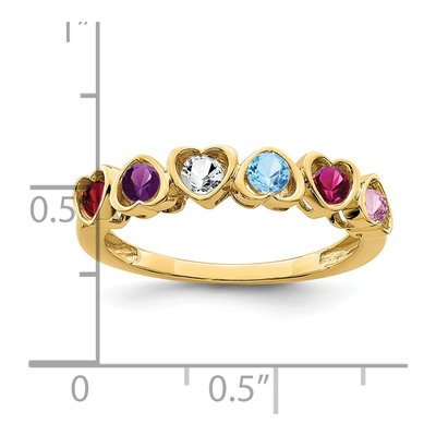 14K Yellow Gold Custom Family Ring – view 6