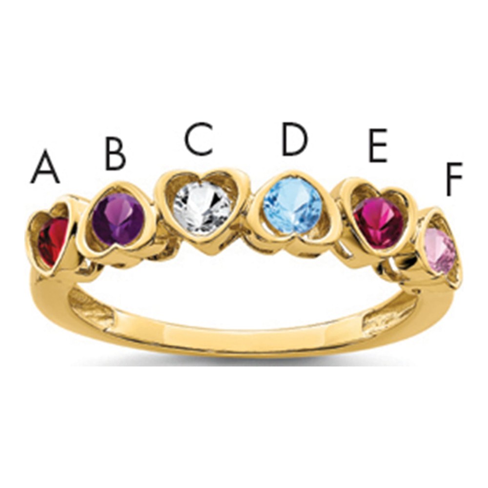 14K Yellow Gold Custom Family Ring