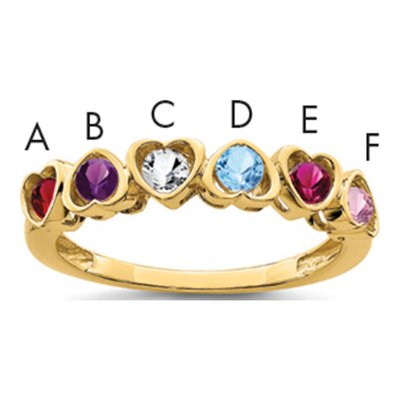 14K Yellow Gold Custom Family Ring