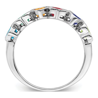 14K White Gold Family Ring Mounting – view 3