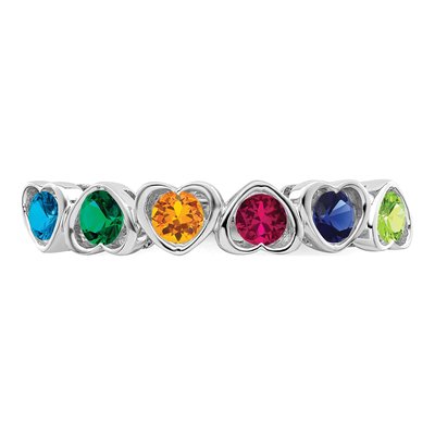 14K White Gold Family Ring Mounting – view 6
