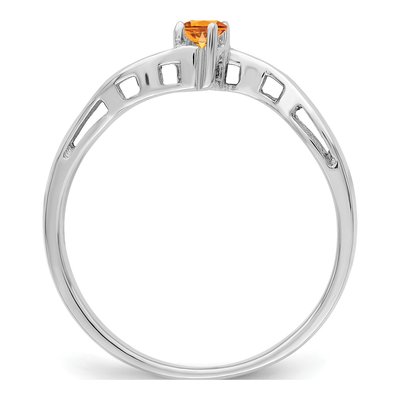 Sterling Silver or 14K White Gold 1-Stone Mother's Ring – view 3