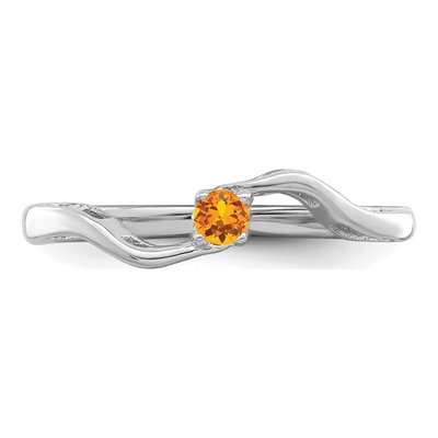 Sterling Silver or 14K White Gold 1-Stone Mother's Ring – view 5