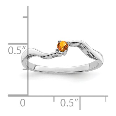 Sterling Silver or 14K White Gold 1-Stone Mother's Ring – view 6