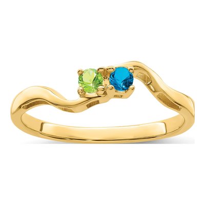14K Yellow Gold Family Mother's Ring – view 2