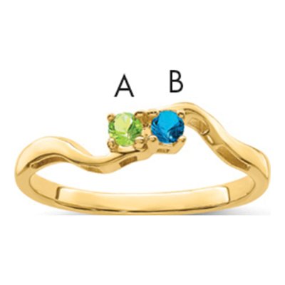14K Yellow Gold Family Mother's Ring