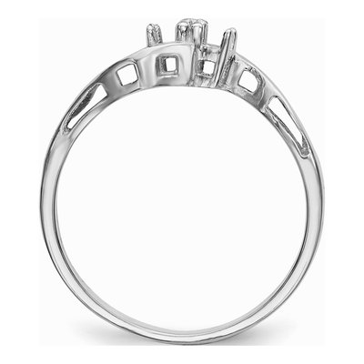 14K White Gold Family Ring Mounting – view 2