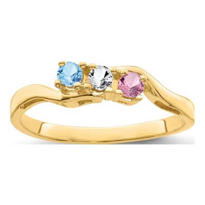 14K Yellow Gold Custom Family Ring – view 2
