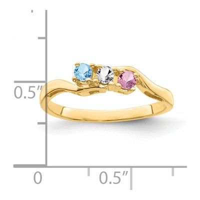 14K Yellow Gold Custom Family Ring – view 8