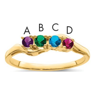 14K Yellow Gold Family Ring Mounting – view 2