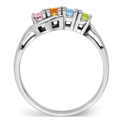 14K White Gold Family Ring Mounting – view 3
