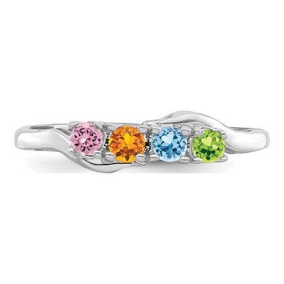 14K White Gold Family Ring Mounting – view 5