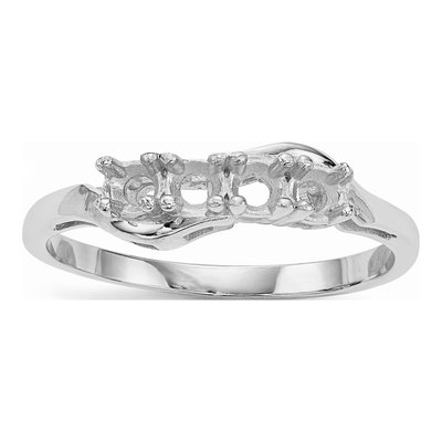 14K White Gold Family Ring Mounting – view 6