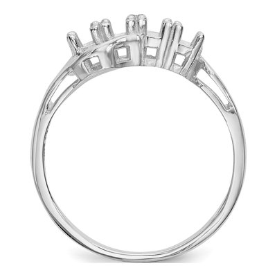 14K White Gold Family Ring Mounting – view 7