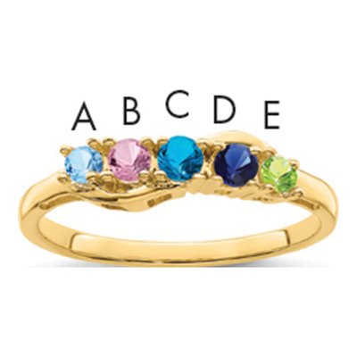 14K Yellow Gold Family Ring Mounting – view 2