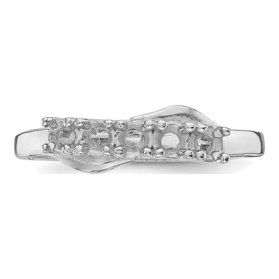 14K White Gold Family Ring Mounting – view 6