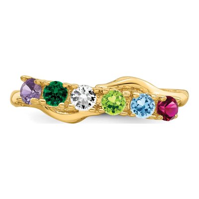 14K Yellow Gold Family Ring Mounting – view 5
