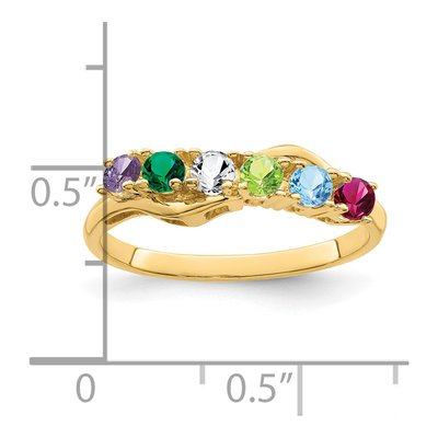 14K Yellow Gold Custom Family Ring – view 7