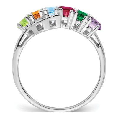 14K White Gold Family Ring Mounting – view 3