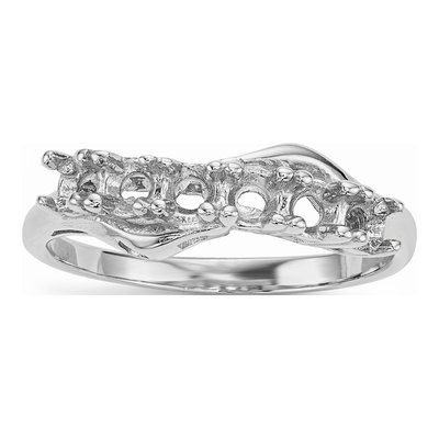 14K White Gold Family Ring Mounting – view 4