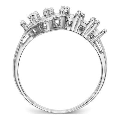 14K White Gold Family Ring Mounting – view 7