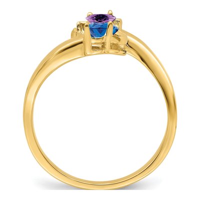 14K Yellow Gold 1/20 ct tw Diamond Family Ring – view 3