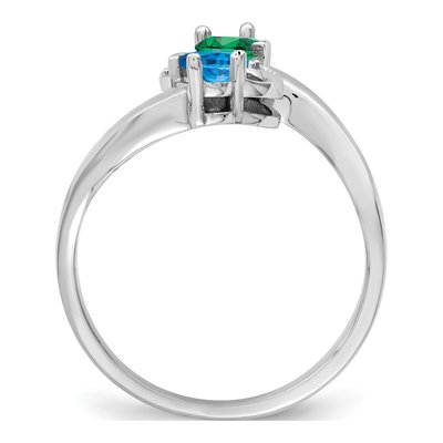 14K White Gold Family Ring Mounting – view 3