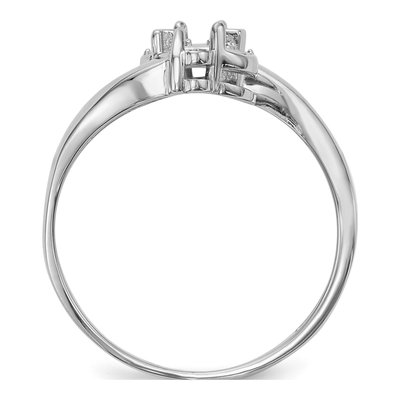 14K White Gold Family Ring Mounting – view 7
