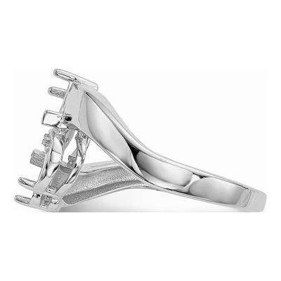 14K White Gold Family Ring Mounting – view 8