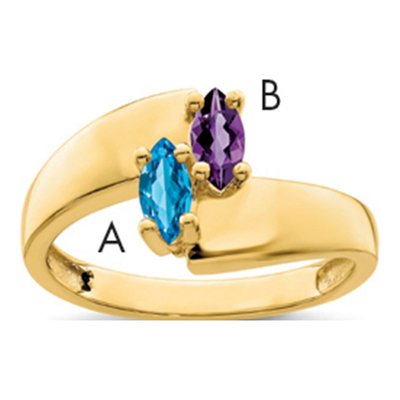 14K Yellow Gold Family Ring Mounting – view 2