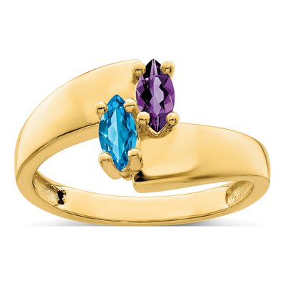 14K Yellow Gold Personalized Family Ring – view 2