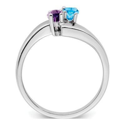 14K White Gold Family Ring Mounting – view 3