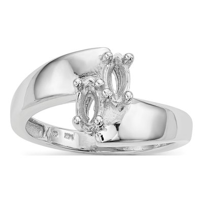 14K White Gold Family Ring Mounting – view 6