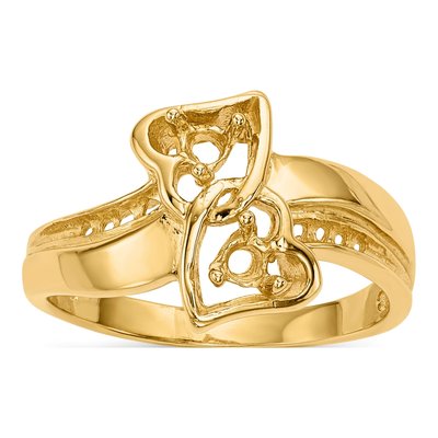 14K Yellow Gold Family Ring Mounting – view 2