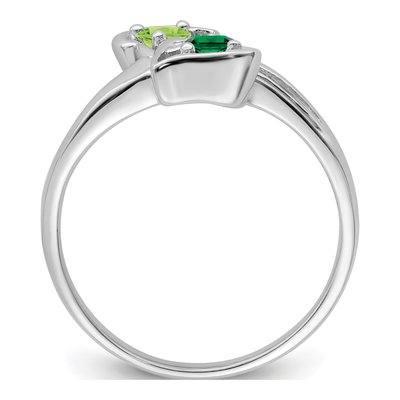 14K White Gold Personalized Family Ring Mounting – view 3